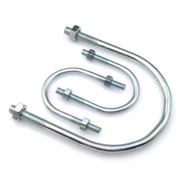 哈德威 U型螺栓帶2個螺母，M8-28，6分，鍍鋅